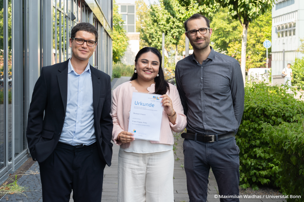 Muskaan Chopra receives the Grace Hopper Award